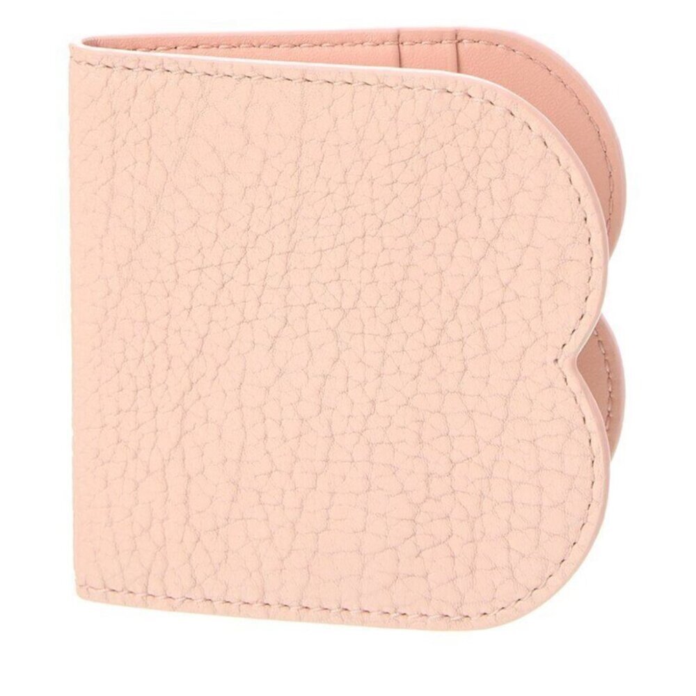 Burberry B-shaped Chess Blush Pink‎ Leather Card Holder